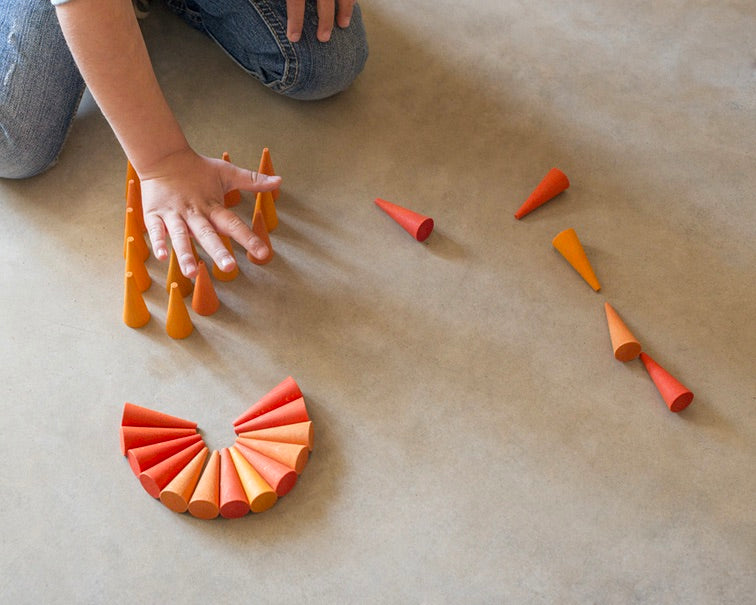 Grapat - Mandala Kegeltjes (oranje) 36st - Grapat