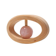 Grimm's - Houten Rammelaar Rozenkwarts
