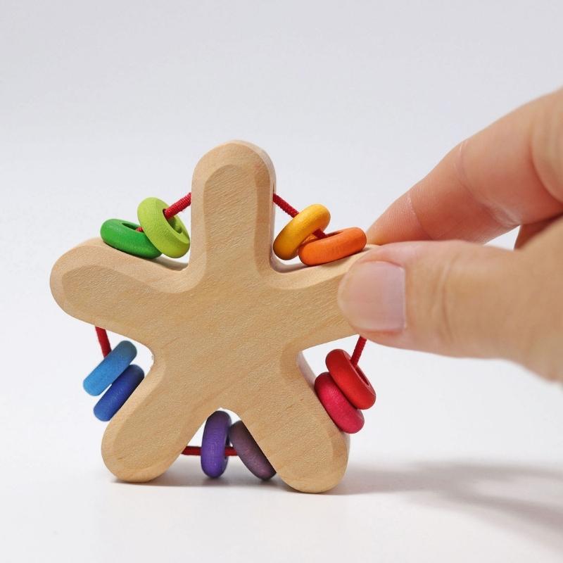 Grimm's - Houten Rammelaar Regenboog Ster