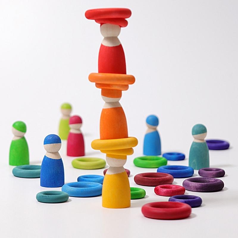 Grimm's - Regenboogringen 24 stuks