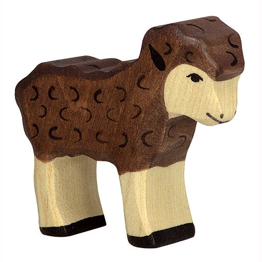 Holztiger - Houten Dieren - Bruin lam- 7 cm