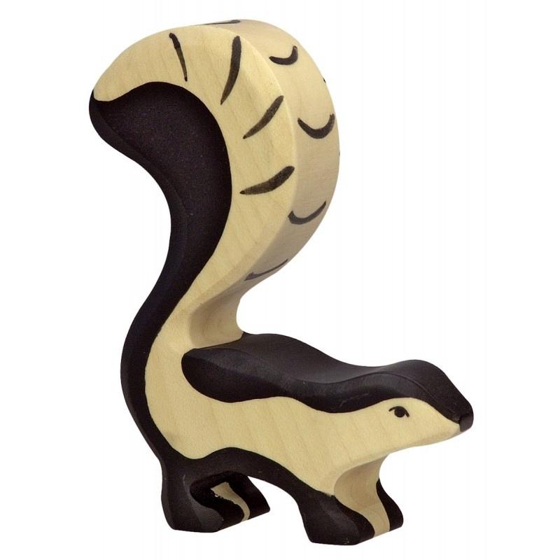 Holztiger Staande Eekhoorn – Houten Speelfiguur, Oranje, Handgemaakt Van Esdoorn En Beuken, Met Niet-giftige Verf, Gladde Randen, Voor Kinderen