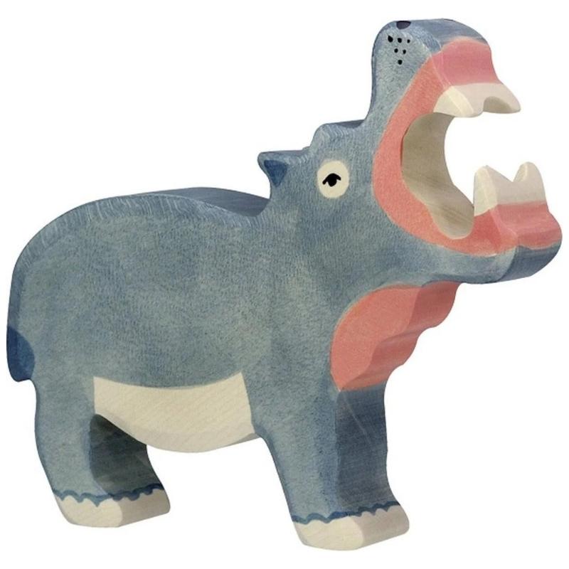 Holztiger - Houten Dieren - Nijlpaard - 18 cm