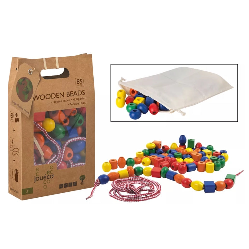 Houten kralen (85 stuks) - Jouéco