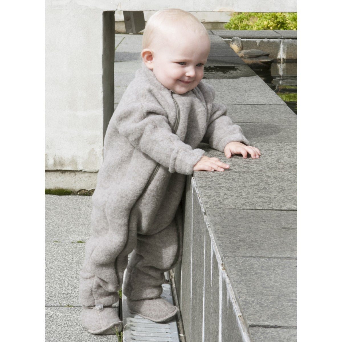 Joha - 100% wolfleece Jumpsuit Overall met ritsen - Sesame