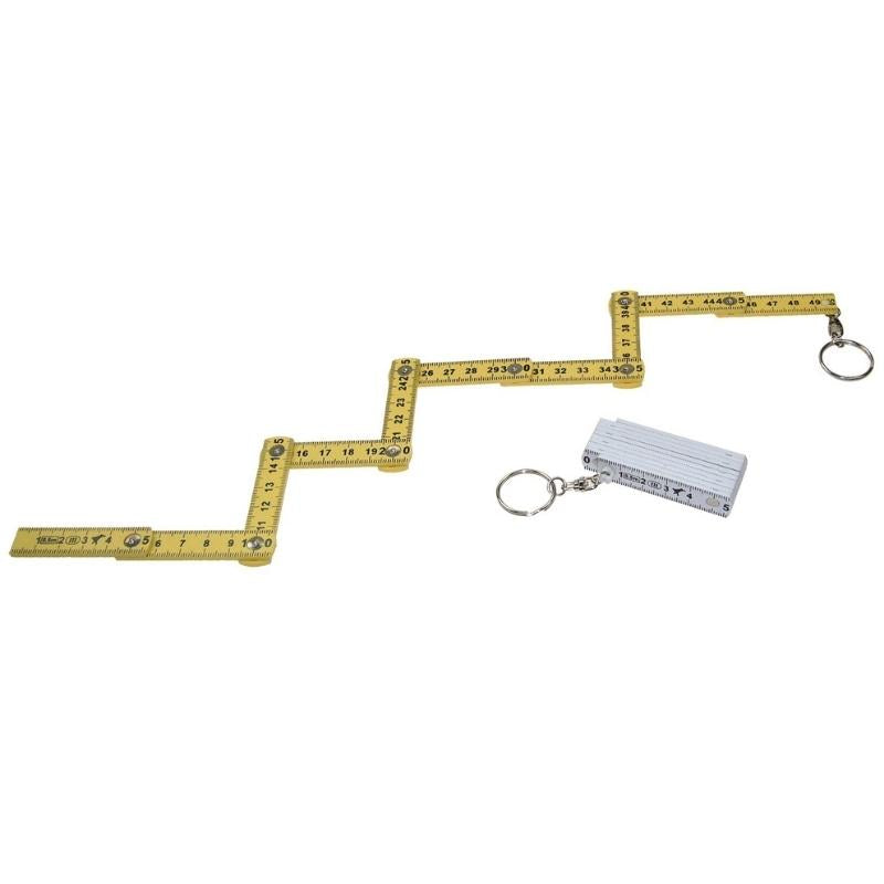 Sleutelhanger met uitklapbare duimstok (White) bedrukken Sleutelhanger met uitklapbare duimstok (White) bedrukken