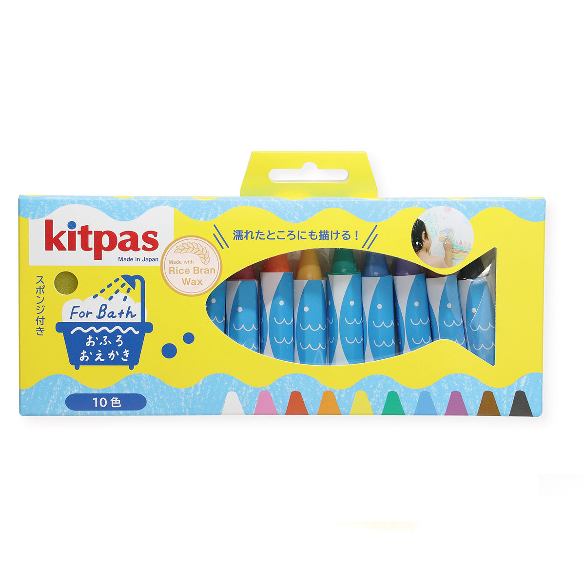 Kitpas - Uitwisbaar badkrijt 10 stuks