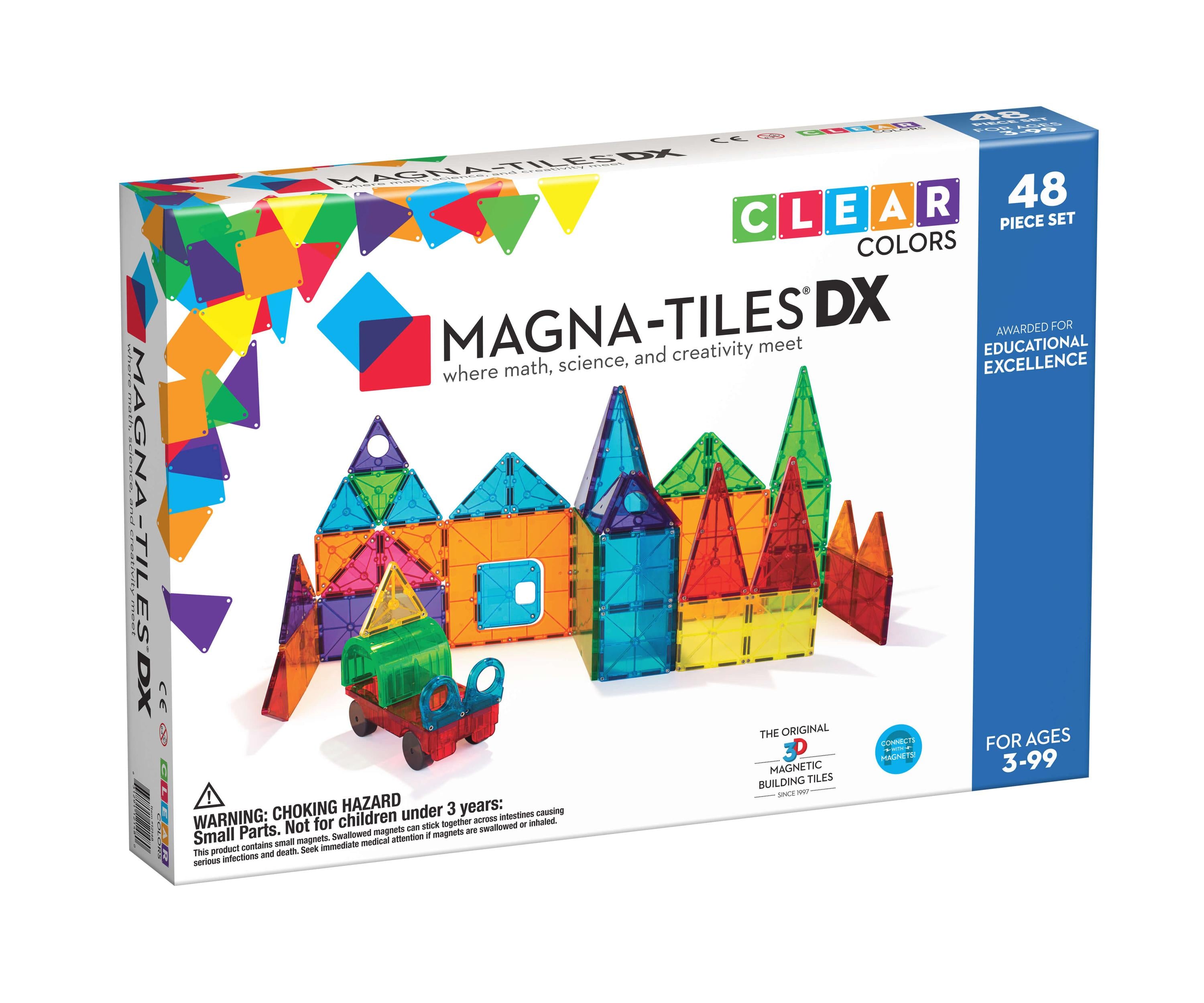 Magna Tiles - 48 stuks Deluxe Clear Colors - Constructiespeelgoed