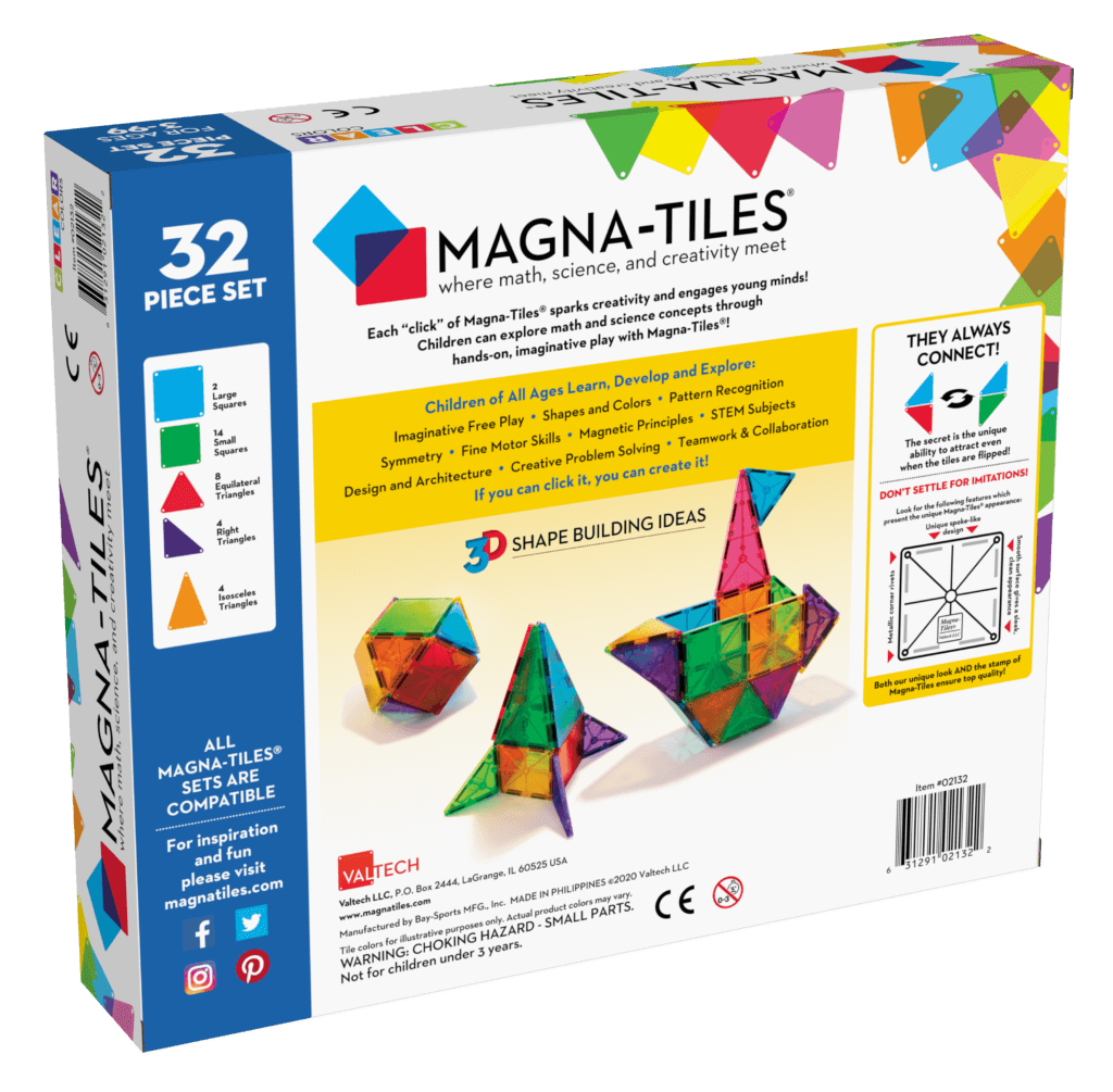 Magna Tiles - 32 stuks Clear Colors - Constructiespeelgoed