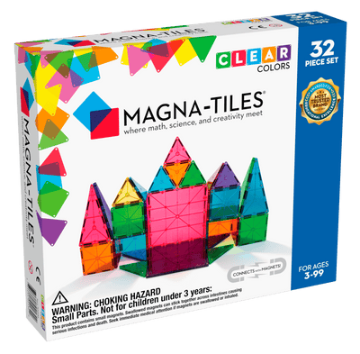 Magna Tiles - 32 stuks Clear Colors - Constructiespeelgoed