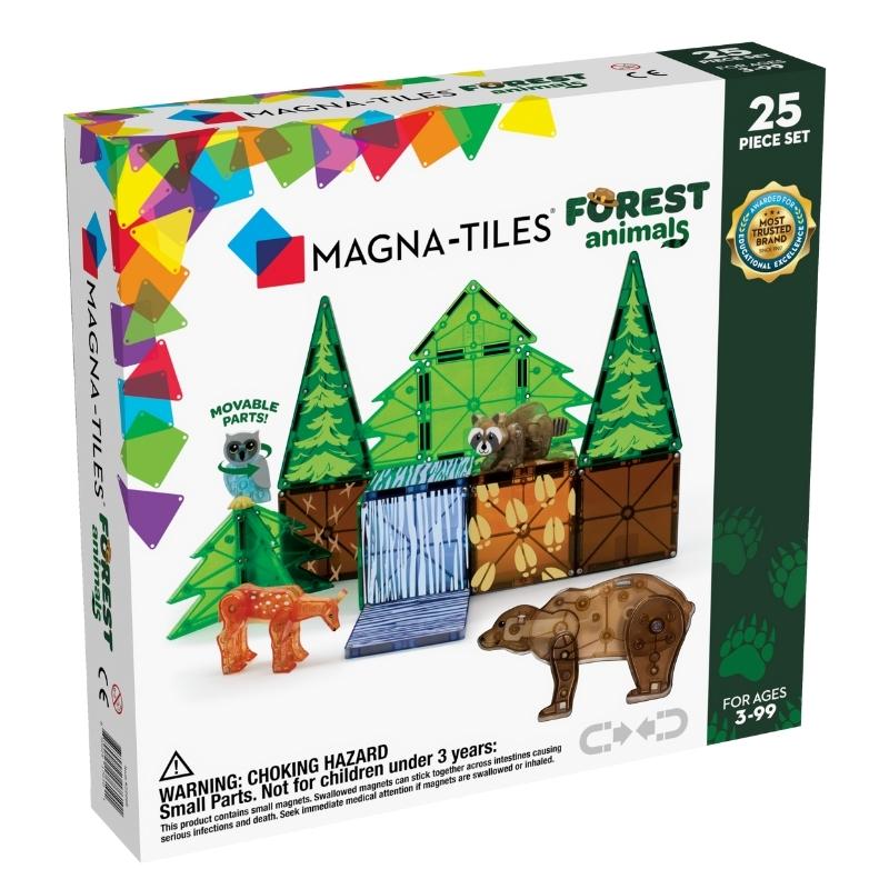 Magna Tiles - Bosdieren (forest) set - Magnetisch Speelgoed 25 stuks