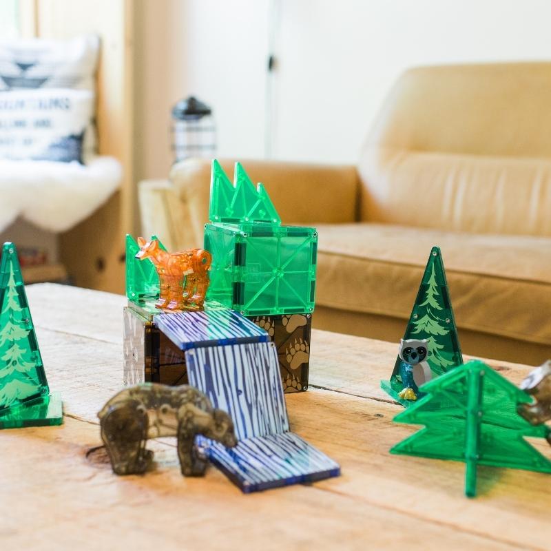 Magna Tiles - Bosdieren (forest) set - Magnetisch Speelgoed 25 stuks