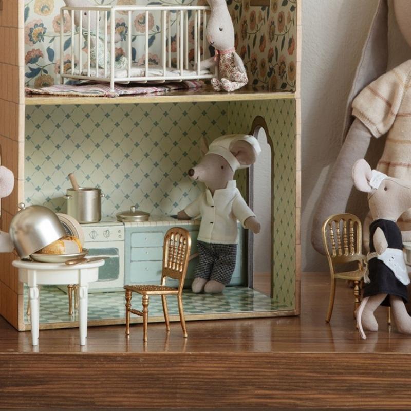 Maileg - Stoel muis goud (8,5 cm)