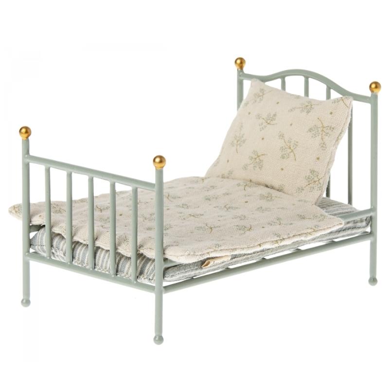 Maileg - Vintage bed mint (klein)  9x8cm