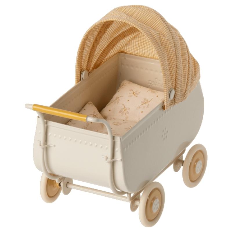 Maileg - Vintage Kinderwagen Geel