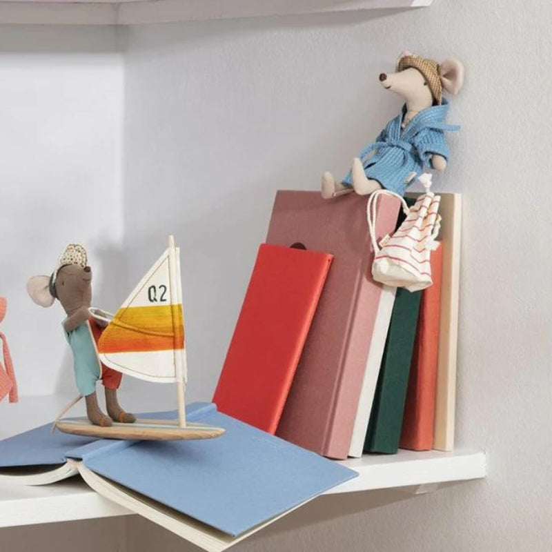 Maileg - Badjas voor Dad muis (Papa) of Mum muis (Mama) - blauw