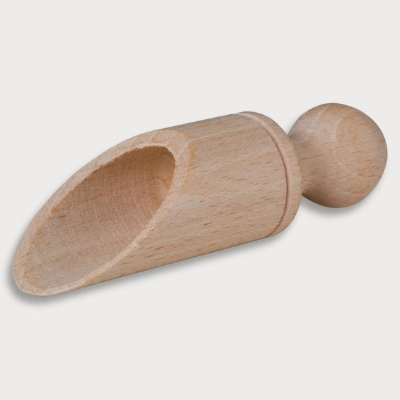 Montessori houten schepje voor sensorisch spel 9cm