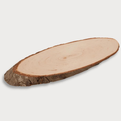 Grote houten schijf of plank met schors Ø 22,5 cm dikte is 1,5cm