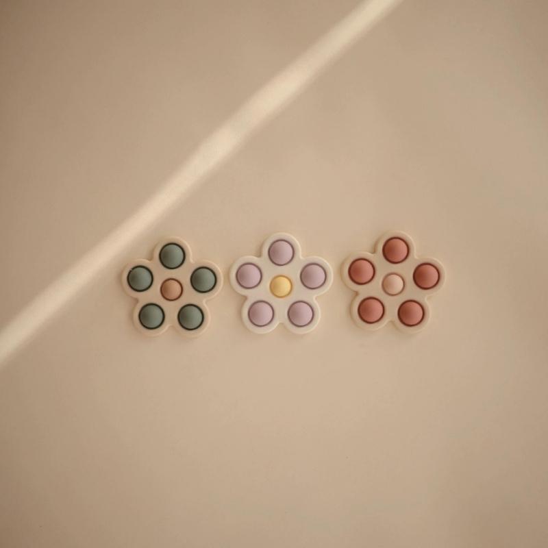 Mushie - Press Toy Flower- Rose-Blush