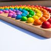 Pagalou - Montessori houten gekleurde ballen - 94 stuks 2cm diameter