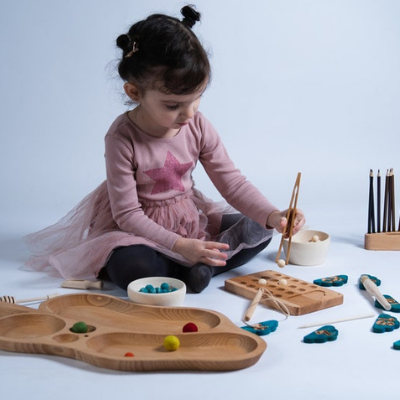 Pagalou - Montessori houten pincet voor sensorisch spel 22cm