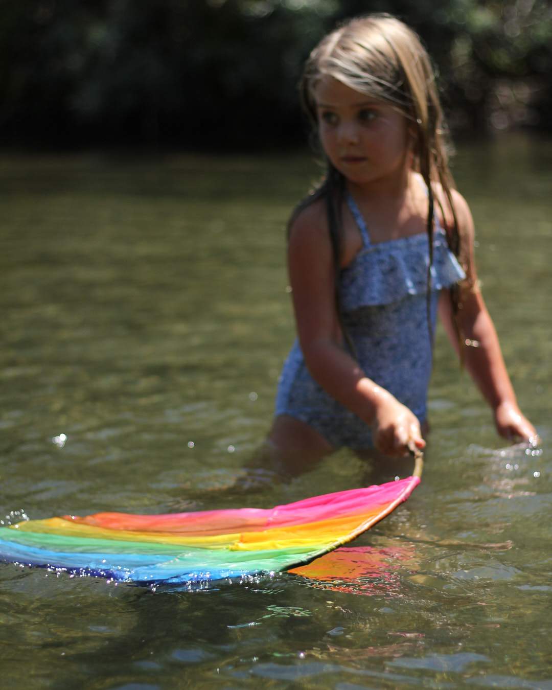 Sarah's Silks Speelzijde Regenboog - 86x86cm