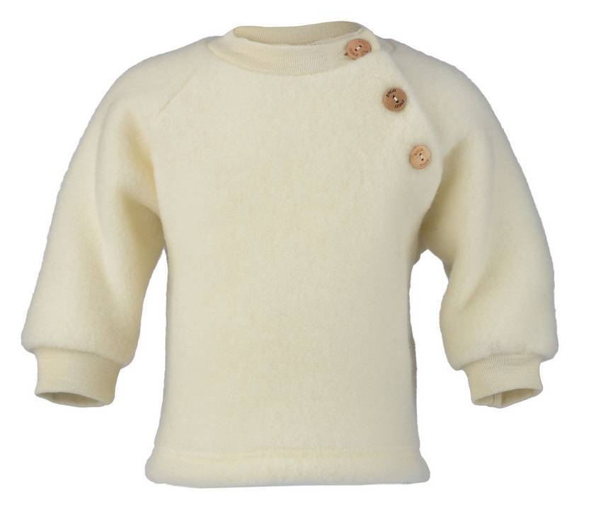 Engel Natur - 100% wol-fleece sweater trui - Naturel