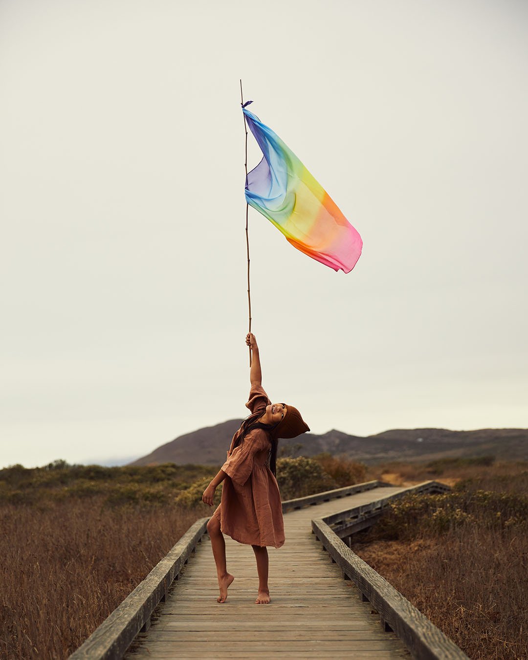 Sarah's Silks Speelzijde Regenboog - 86x86cm