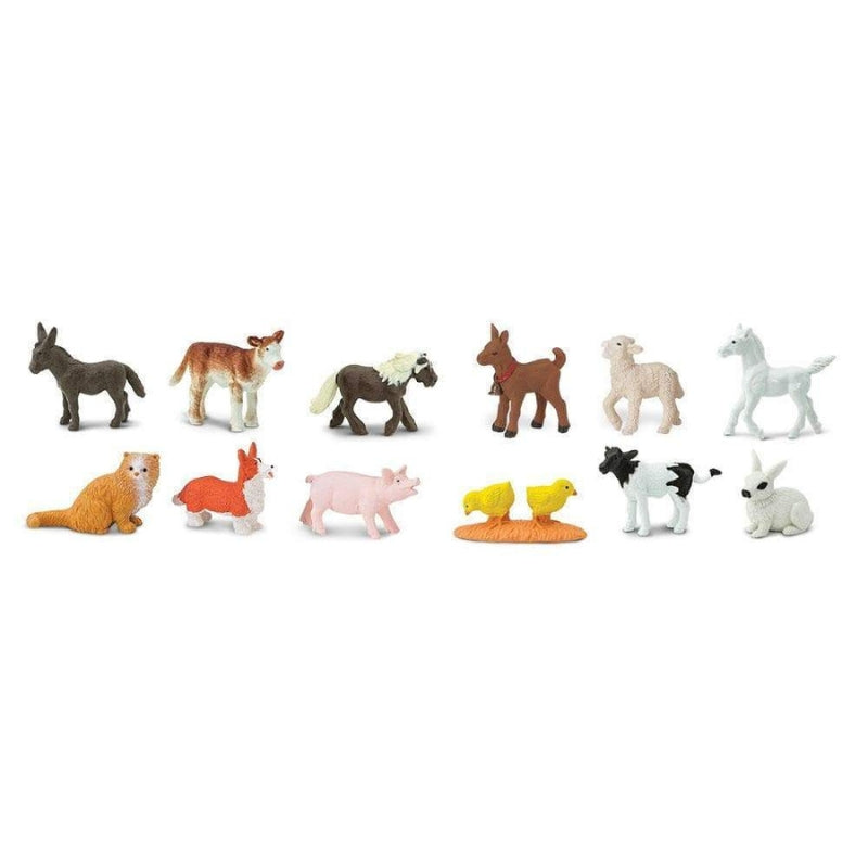 Speelfiguren Jonge boerderijdieren (12 stuks) - Safari Ltd
