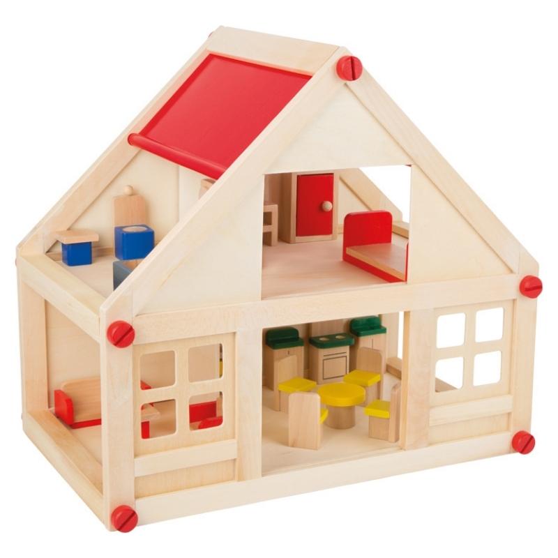 small foot - Houten Poppenhuis met Meubels