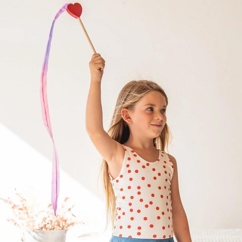 Mini zwaailint - danslint Heart 90 cm - Sarah's Silks