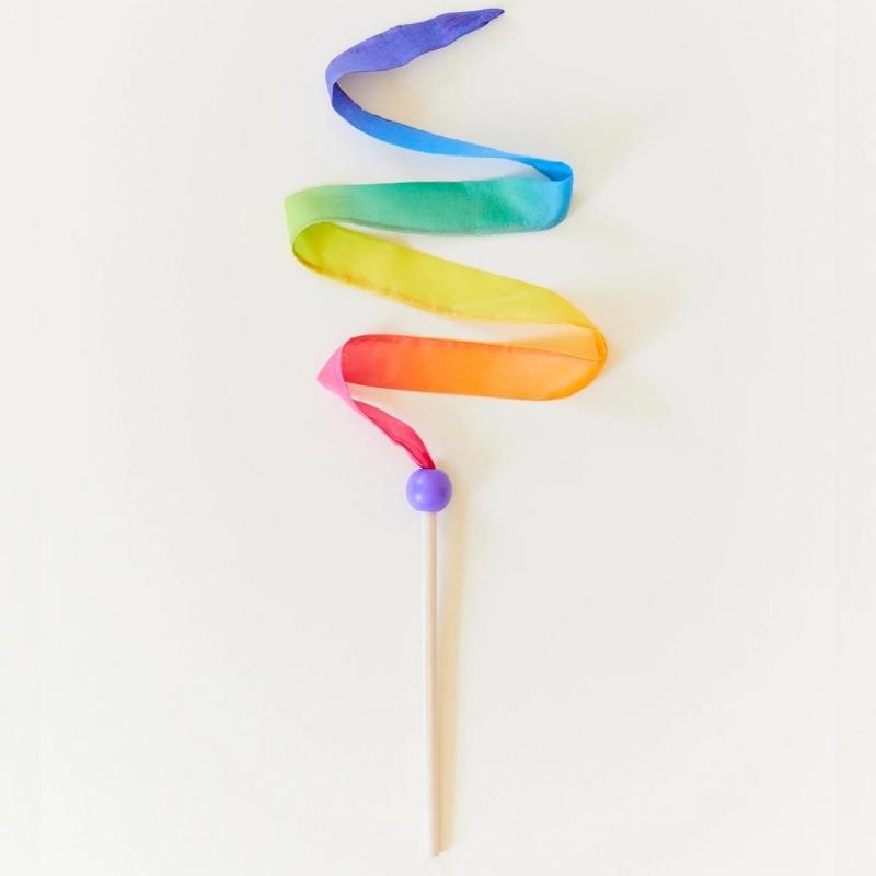 Mini zwaailint - danslint Regenboog 90 cm - Sarah's Silks