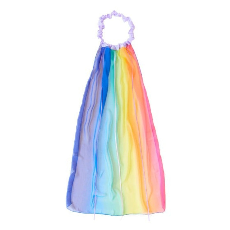Sarah's Silks Hoofdband met Sluier - Rainbow