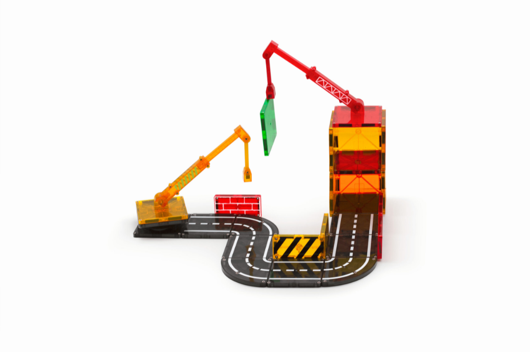 Magna Tiles - Builder Bouwplaats Set - Magnetisch Speelgoed 32st