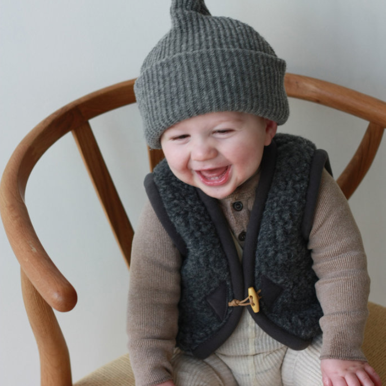 Alwero Jr - Vest of bodywarmer Alpen Antraciet - 100% wol