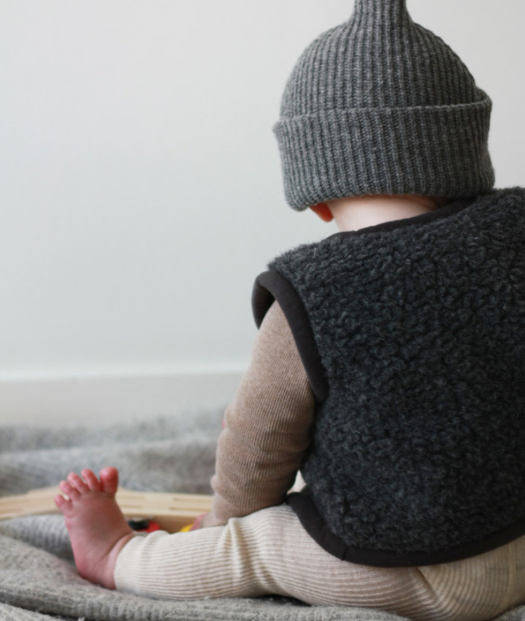 Alwero Jr - Vest of bodywarmer Alpen Antraciet - 100% wol