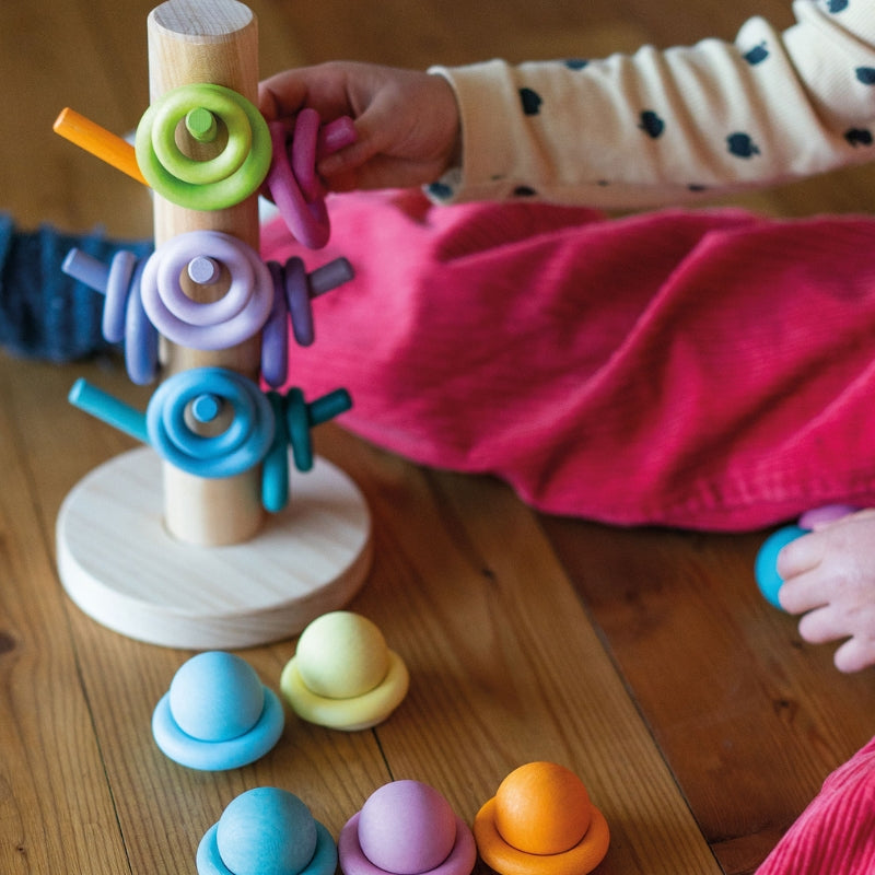 Grimm's - Houten Sorteerboom pastel