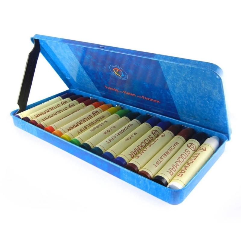 Stockmar - 16 (bijenwas)krijtjes-stiftjes in blik