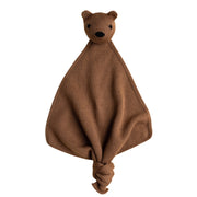 Hvid - Teddy Tokki knuffeldoekje - 100% merinowol - Chocolate