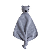 Hvid - Teddy Tokki knuffeldoekje - 100% merinowol - Grey melange