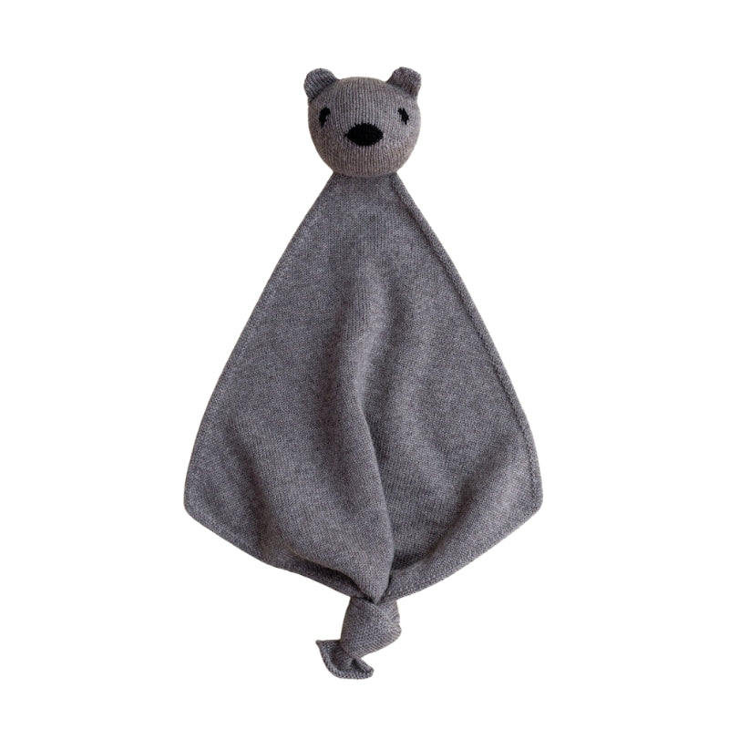 Hvid - Teddy Tokki knuffeldoekje - 100% merinowol - Otter