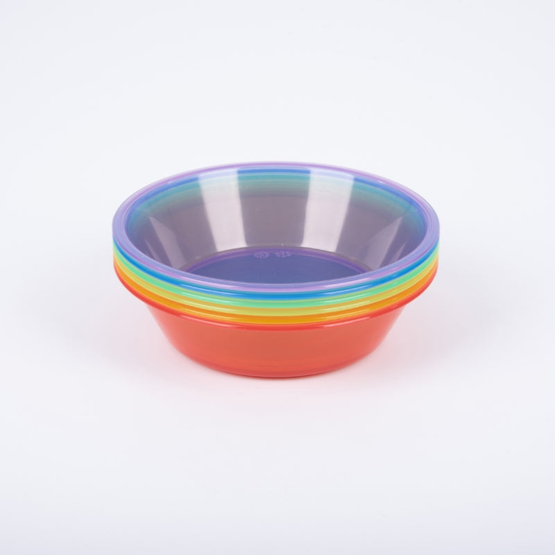 TickiT - 6 Gekleurde, doorzichtige sorteerkommen