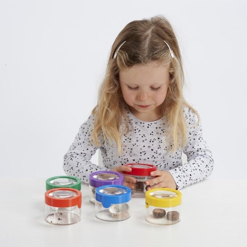 TickiT - Regenboog observatie potjes (6 stuks)