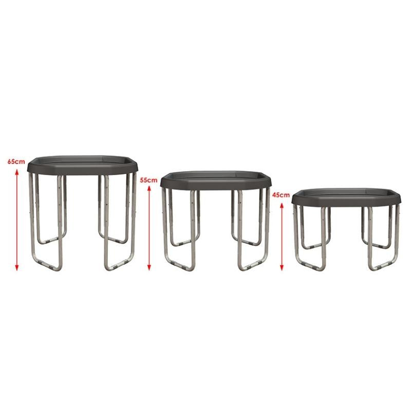 Mini Tuff Tray Onderstel 70cm Verstelbaar Zilver