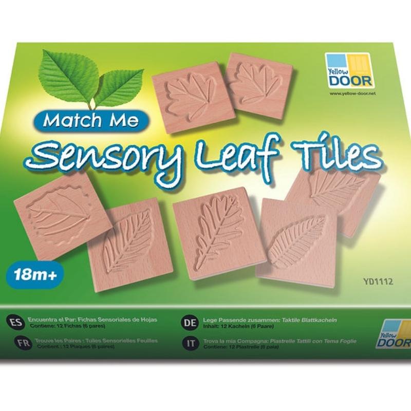 Match me - sensorische bladerentegels (12 stuks) - Yellow Door