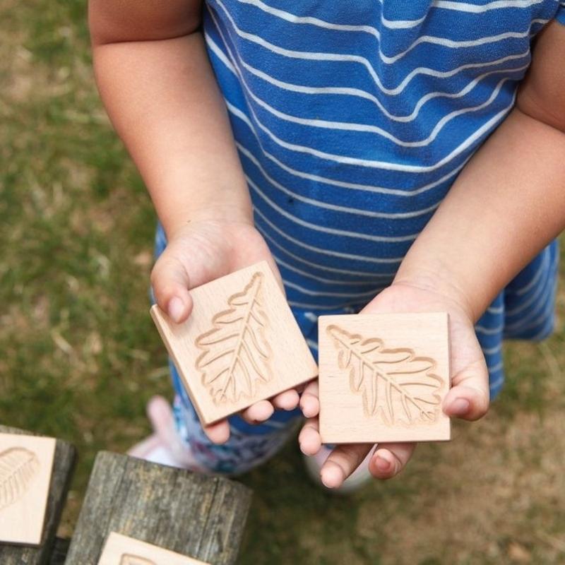 Match me - sensorische bladerentegels (12 stuks) - Yellow Door