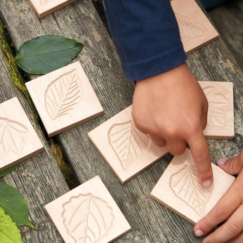 Match me - sensorische bladerentegels (12 stuks) - Yellow Door