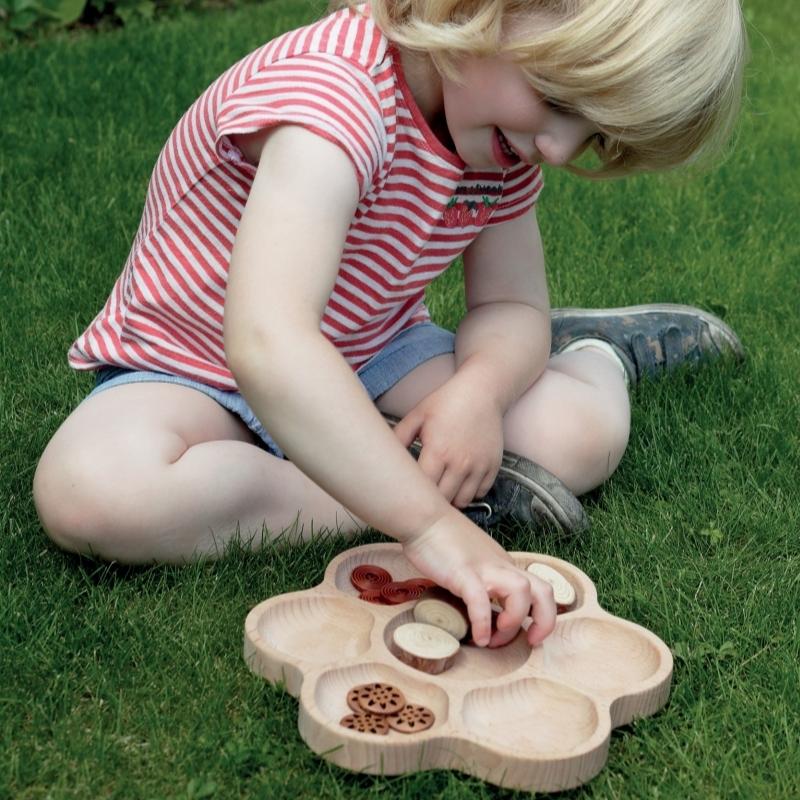 Houten bloemen tray - Yellow Door