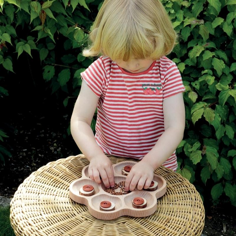 Houten bloemen tray - Yellow Door