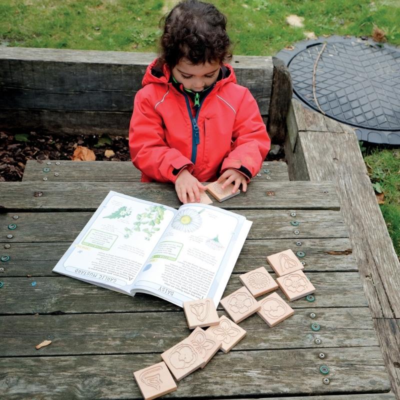 Match me - sensorische bloementegels (12 stuks) - Yellow Door